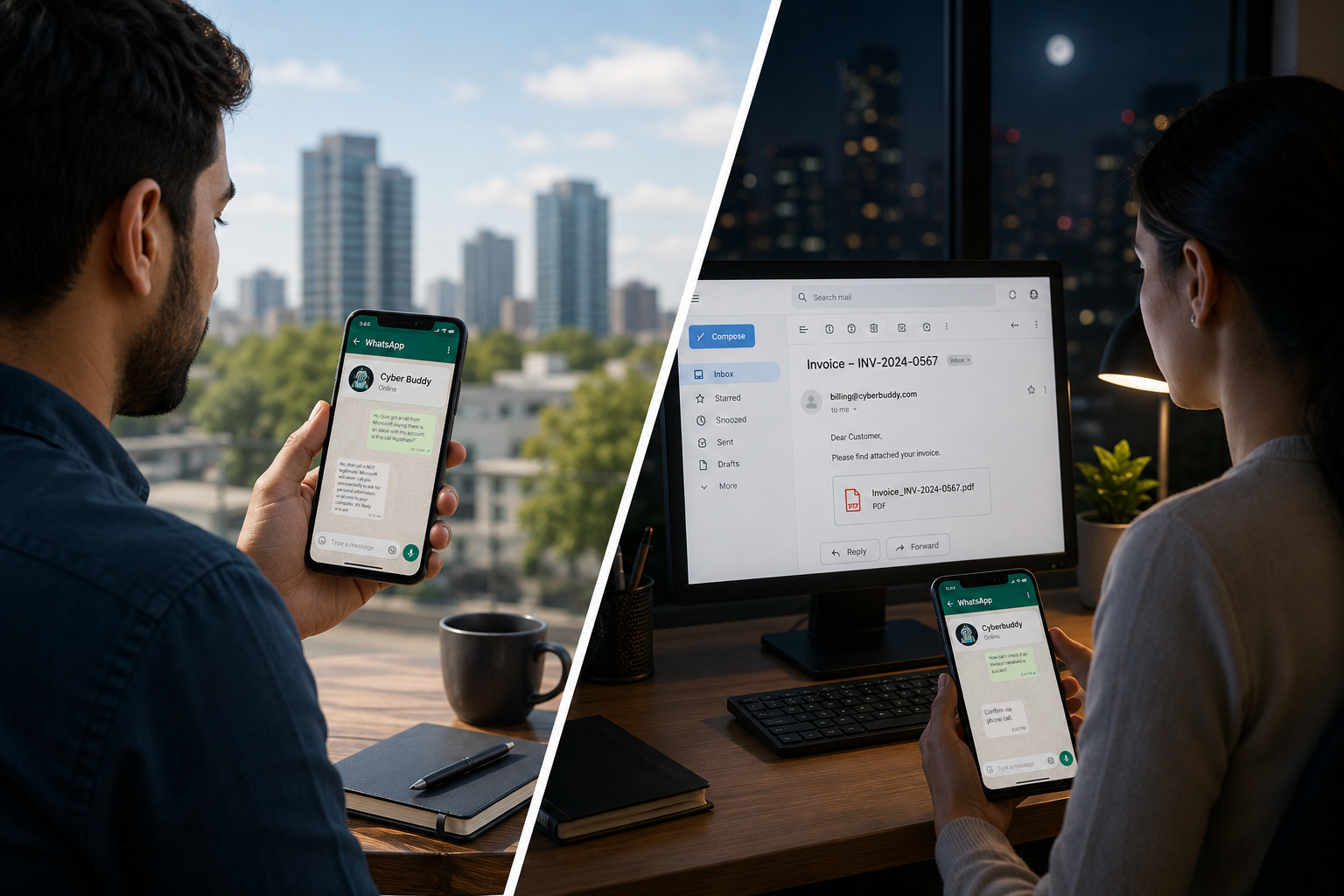 Cyberbuddy AI Assistant on Smartphone